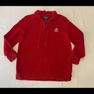 LAUREN RALPH LAUREN Women’s Lace Up Sweater S